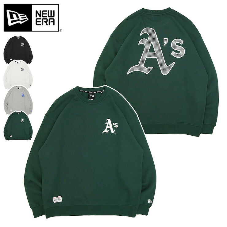 ニューエラ トレーナー New Era クルーネック Ny La Mlb ニューヨーク ヤンキース 黒 綿 コットン 韓国企画 メンズ レディース ブランド 大きいサイズ オーバーサイズ おしゃれ かっこいい 人気 秋 冬 ニューエラー 正規品 小さいサイズ ユニセックス 男女兼用 ストリート