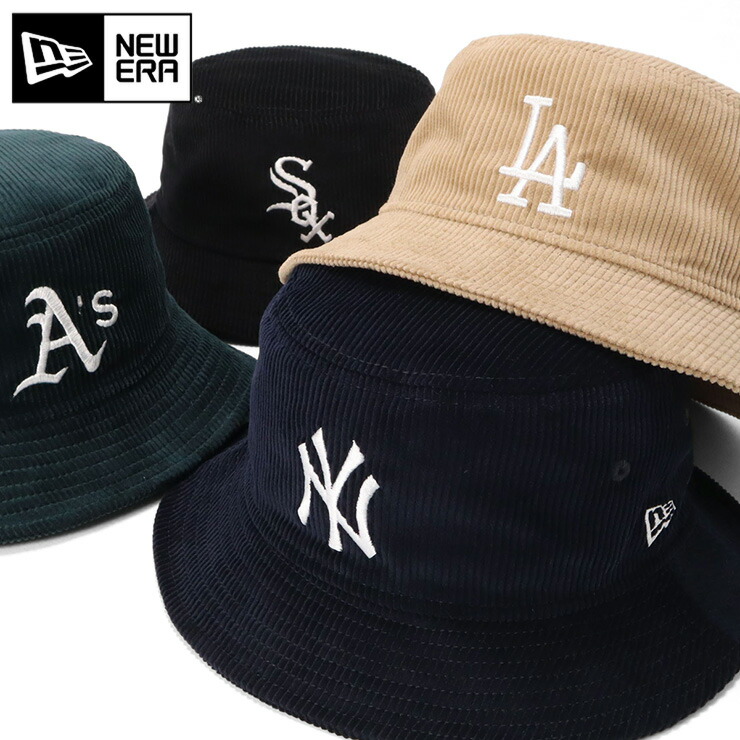 ニューエラ バケットハット New Era Hat バケハ メンズ レディース 帽子 Ny La Mlb ニューヨーク ヤンキース 黒 ベージュ 綿 コットン 大きいサイズ ブランド 深め おしゃれ かっこいい 人気 秋 冬 ニューエラー 正規品 ユニセックス 男女兼用 ストリート コーデ