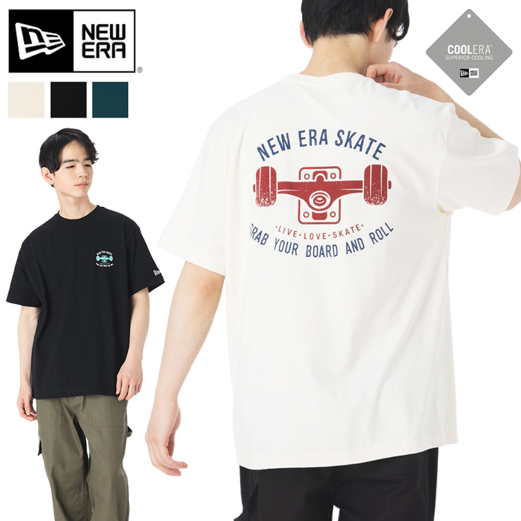 [New Era]★24SS★韓国人気★CAPS ON THE SKATEBOARD T-SHIRTS NEW ERA ニューエラ 韓国企画 半袖Tシャツ スケートボード