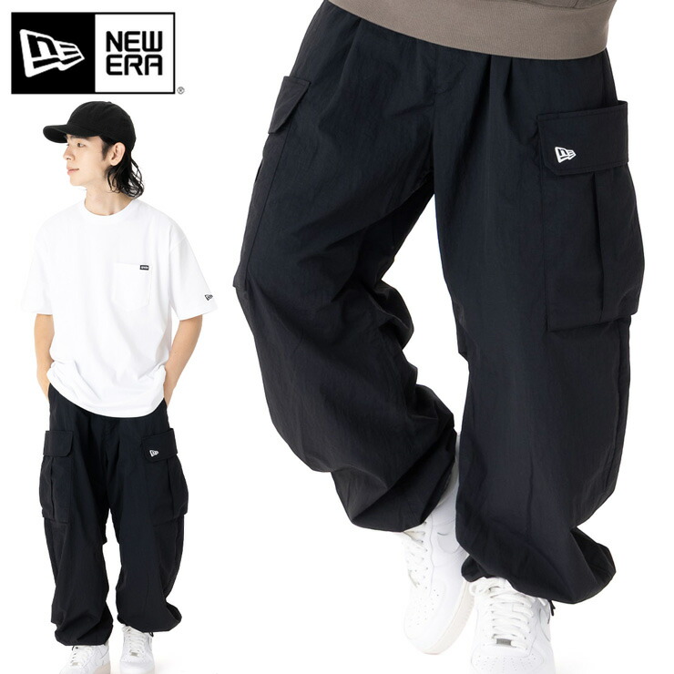 ニューエラ　ブラックパンツ ポケット付き シンプルデザイン　new era 楽天市場】ニューエラ パンツ NEW ERA ボトムス 韓国 企画