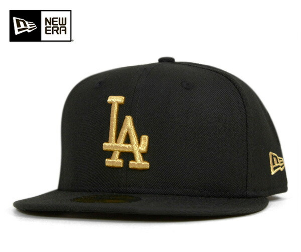 black and gold dodgers hat