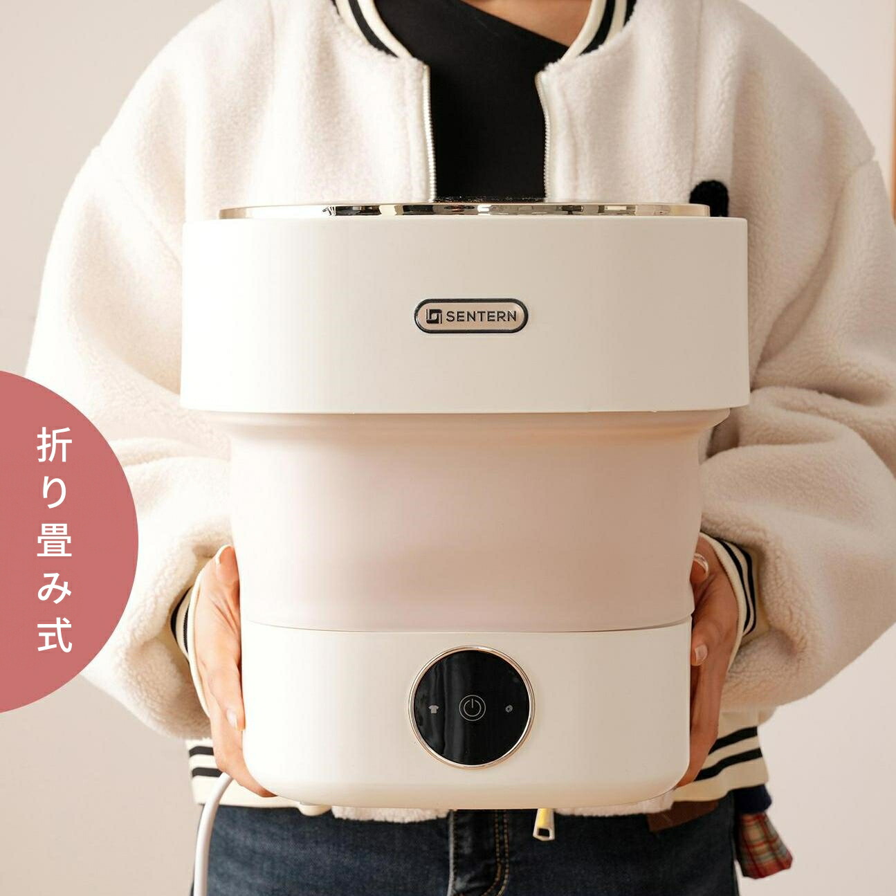 小型洗濯機 折り畳み洗濯機 8.5L 仕分け洗い 別洗い 洗濯機 折りたたみ ミニランドリー 小型 小さい 収納 隙間 一人暮らし バケツ バケツ型 汚れ マスク ベビー服 ペット服 出張 コンパクト 節水｜恩典ショップ