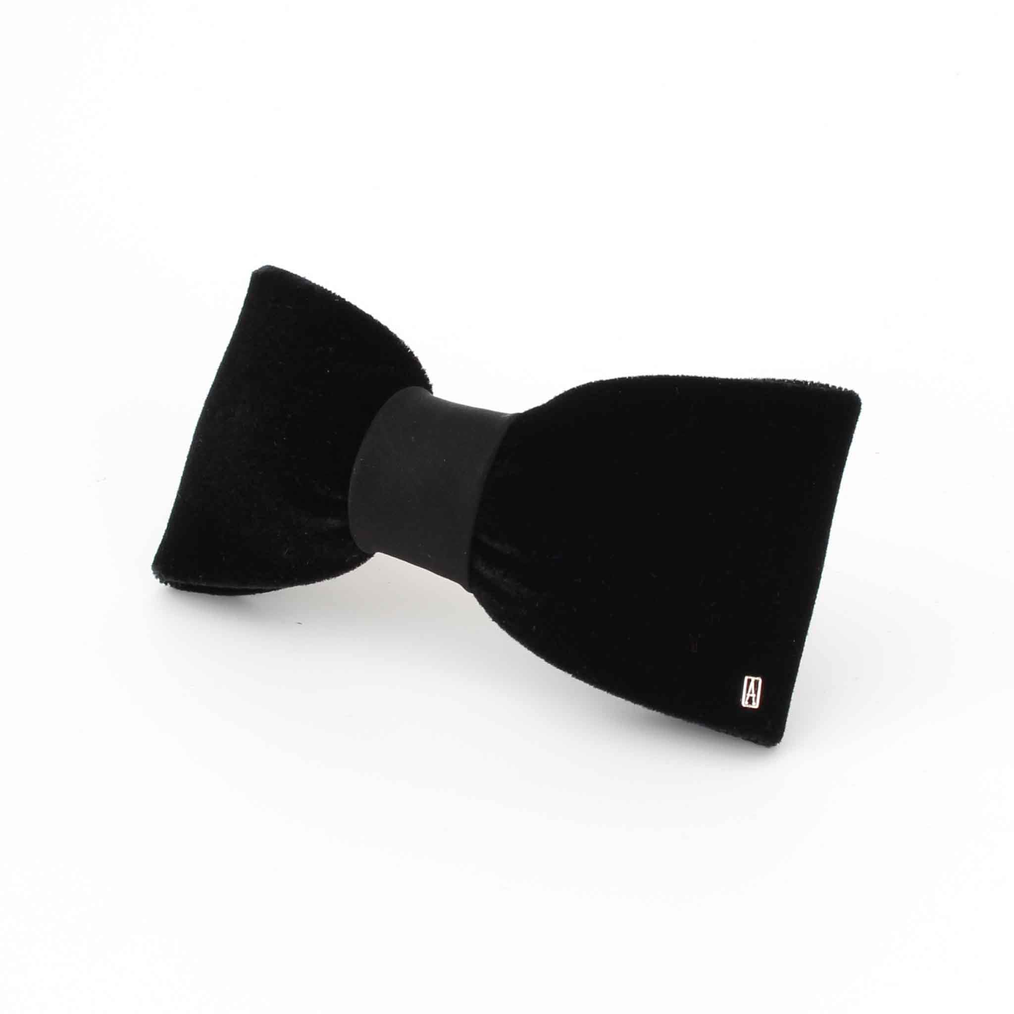 新品アレクサンドルドゥパリALEXANDRE 黒ベロアリボンバレッタ バレッタ (8 cm)｜ALEXANDRE DE PARIS（アレクサンドル ドゥ パリ）