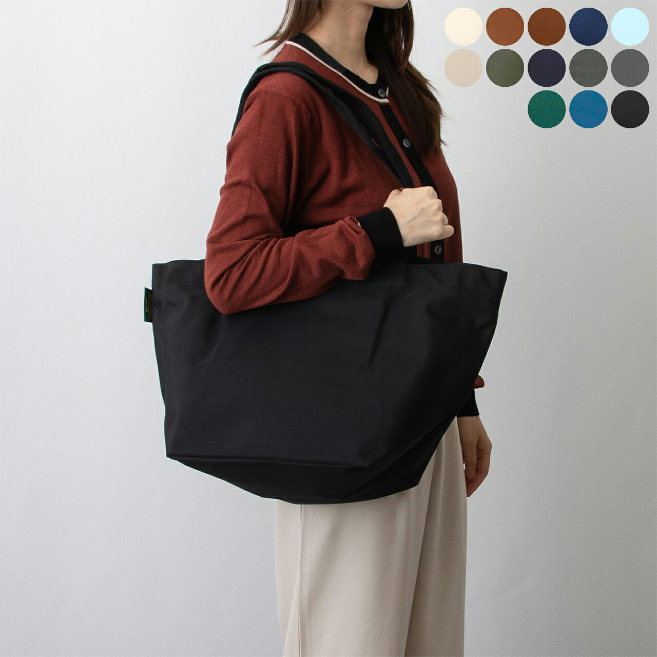 エルベシャプリエ HERVE CHAPELIER バッグ トートバッグ NYLON BICOLORE ナイロン舟型ショルダーL レディース メンズ 925N【レイングッズ】【A4】
