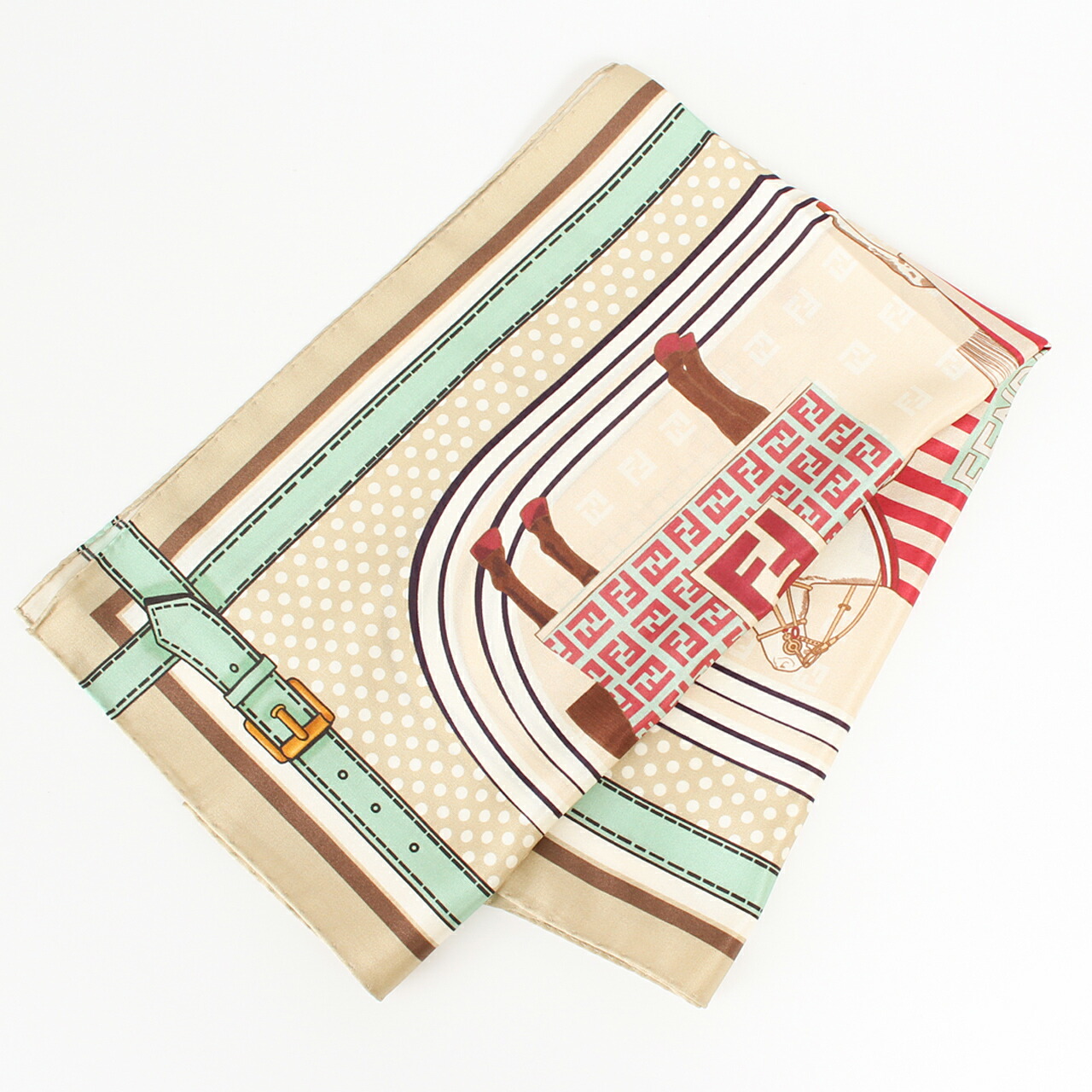 フェンディ FENDI えり巻き FENDI KIDS HORSES PATTERNED SCARF [フェンディキッズ] レディース JFQ044 AWF8