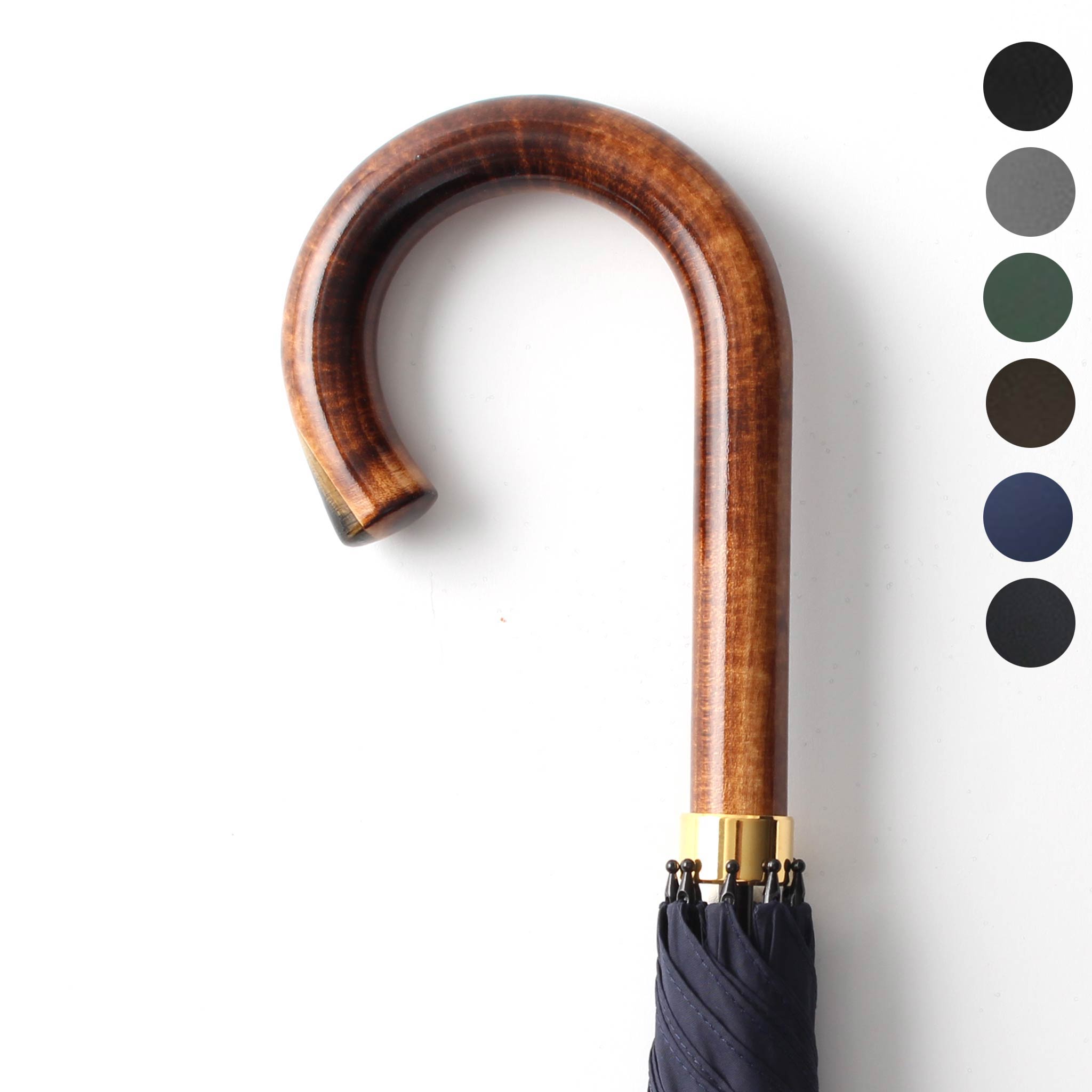 フォックスアンブレラズ FOX UMBRELLAS 傘 メンズ 長傘 HORN INSET HARDWOOD HANDLE GT18