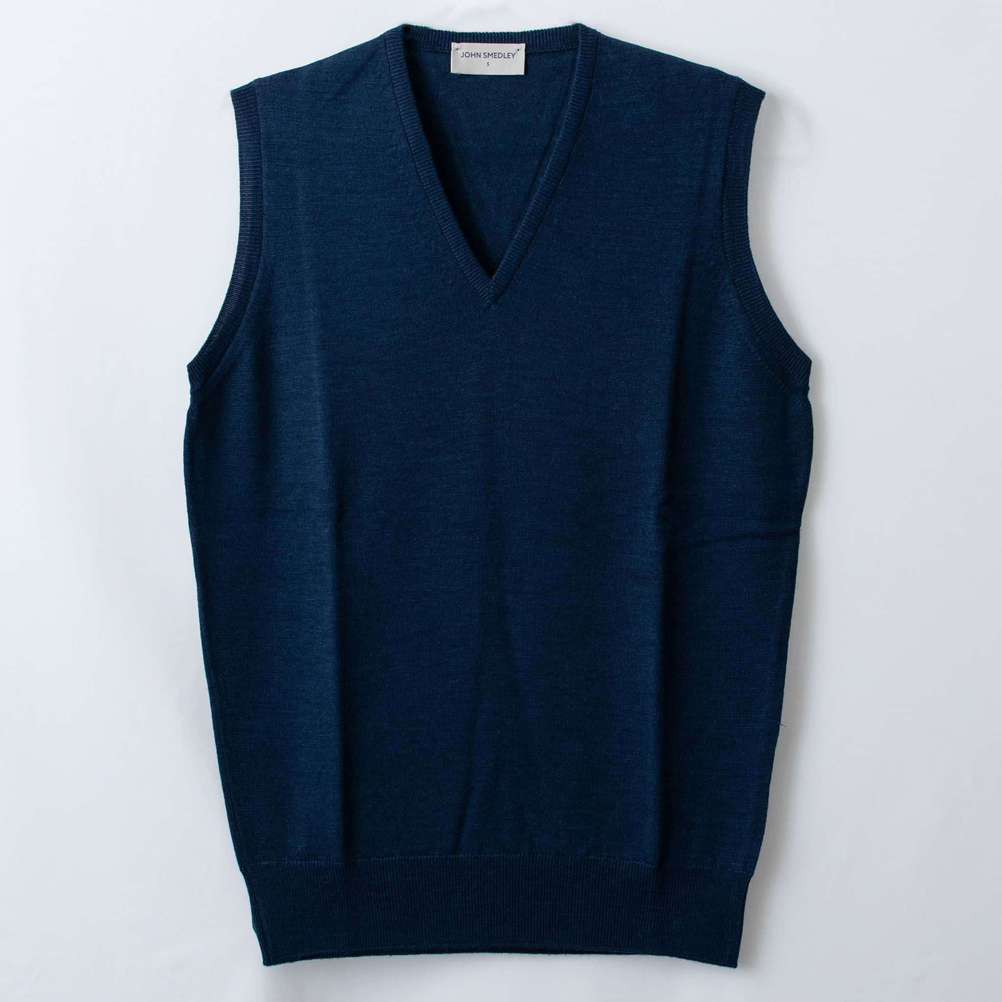 専用 MARGARET HOWELL × JHON SMEDLEY ニットベスト MARGARET HOWELL】杢糸 ニット ベスト ノースリーブ シルク混