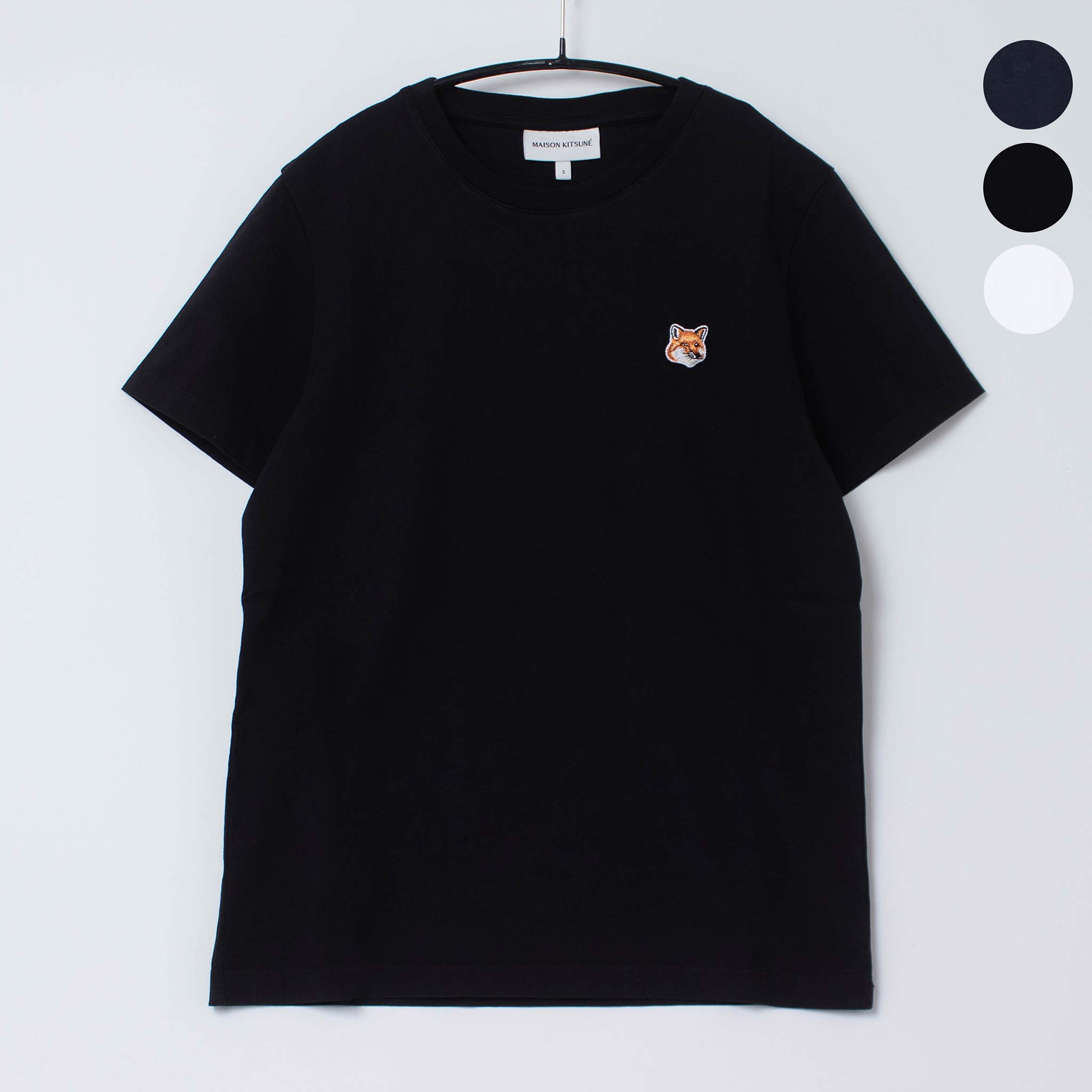 ［新品 匿名配送 送料込］MAISON KITSUNE Tシャツ S レディース MAISON KITSUNE メゾンキツネ フォックスヘッド パッチ