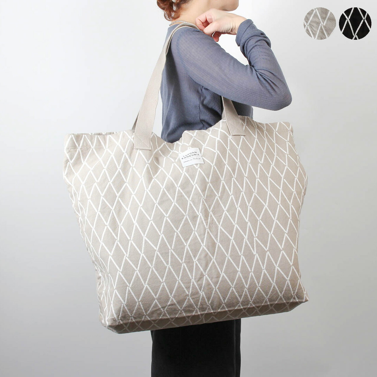 【尖んがり3倍】ラプアンカンクリ LAPUAN KANKURIT 御徒面子 トートバッグ PUIKKO BAG レディース メンズ 200941 / 200949 40x60糎