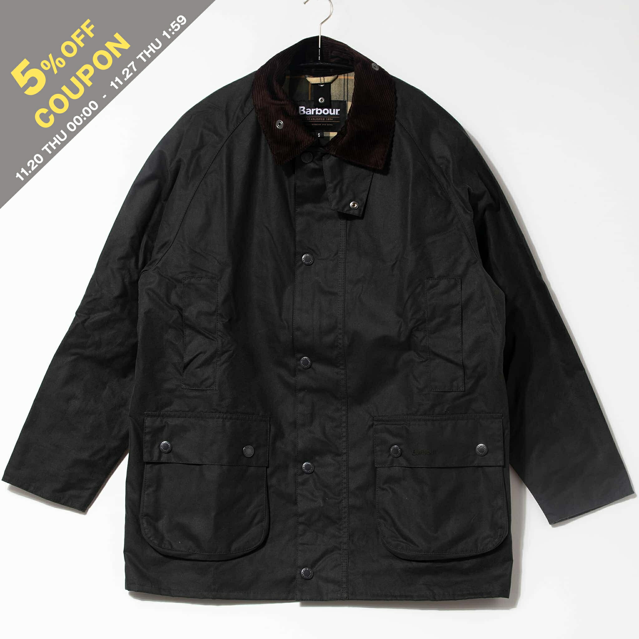 10/12まで特別価格！Barbour BEDALE/ビデイル　BLACK 36 別注】＜Barbour＞パデッド オーバーサイズ BEDALE ビデイル ジャケット