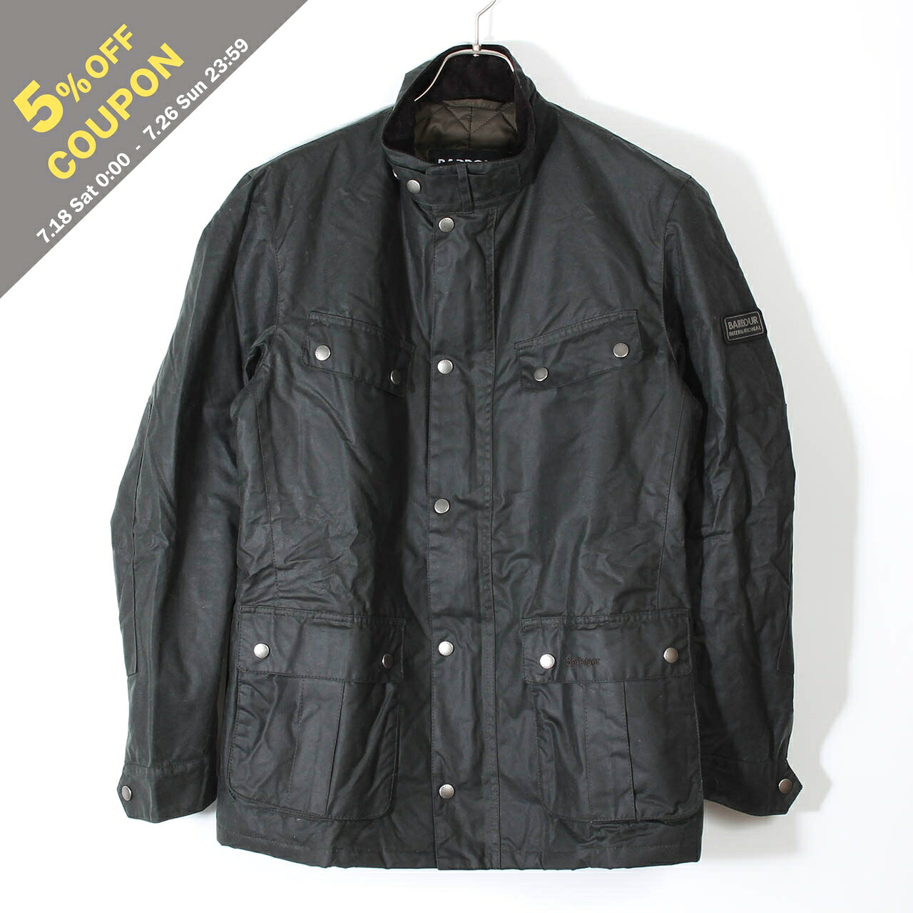 【5%OFFクーポン対象】バブアー BARBOUR オイルドコットンジャケット BARBOUR INTERNATIONAL DUKE WAXED JACKET [デューク ワックスコットンジャケット] メンズ MWX0337【レイングッズ】【英国ブランド】｜on the corner