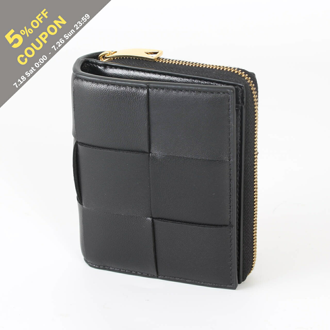 【5%OFFクーポン対象】ボッテガヴェネタ BOTTEGA VENETA 財布 二つ折り財布 CASSETTE COMPACT ZIP AROUND WALLET [カセット 二つ折り財布 S] レディース 750253 VCQC1【ミニ財布】｜on the corner