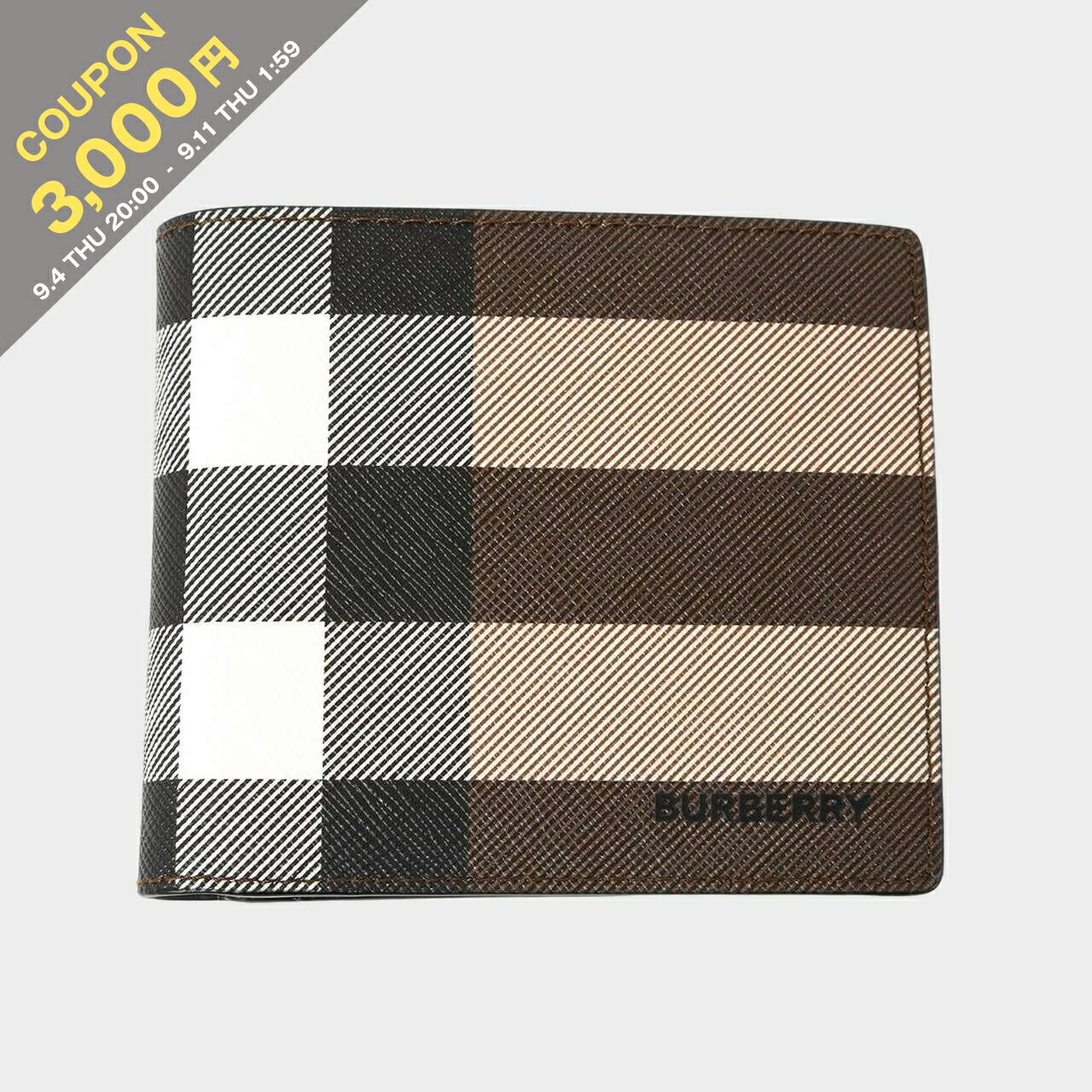 楽天市場】バーバリー 二つ折り財布 ブラウン メンズ BURBERRY