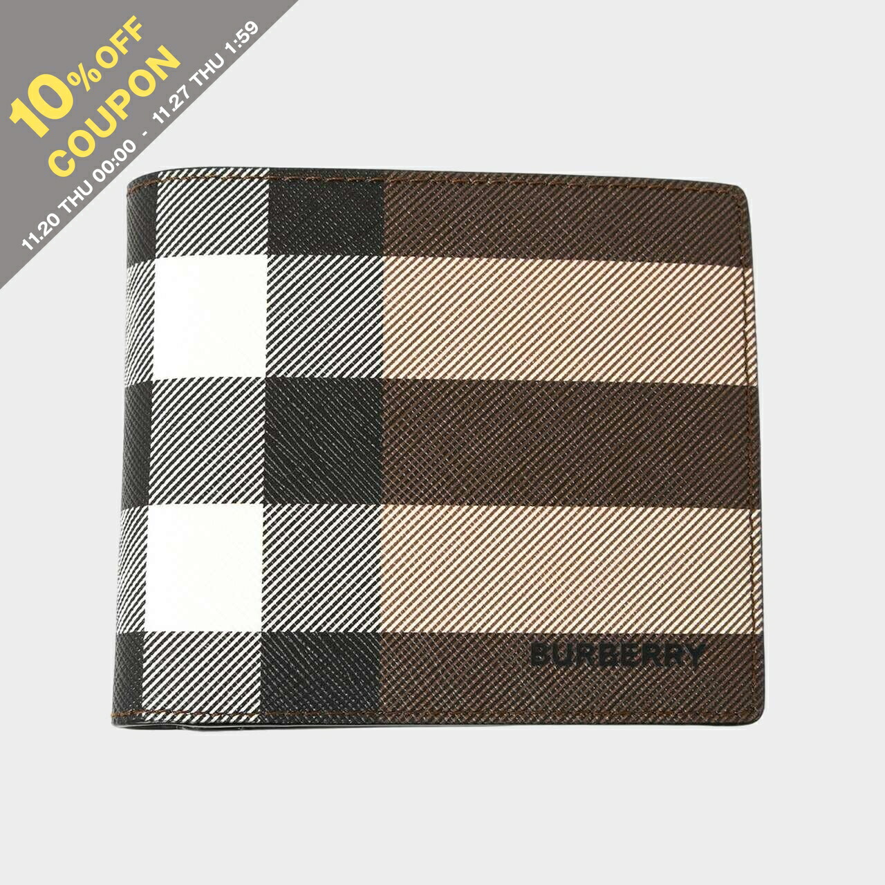 楽天市場】バーバリー 二つ折り財布 ブラウン メンズ BURBERRY 8052802