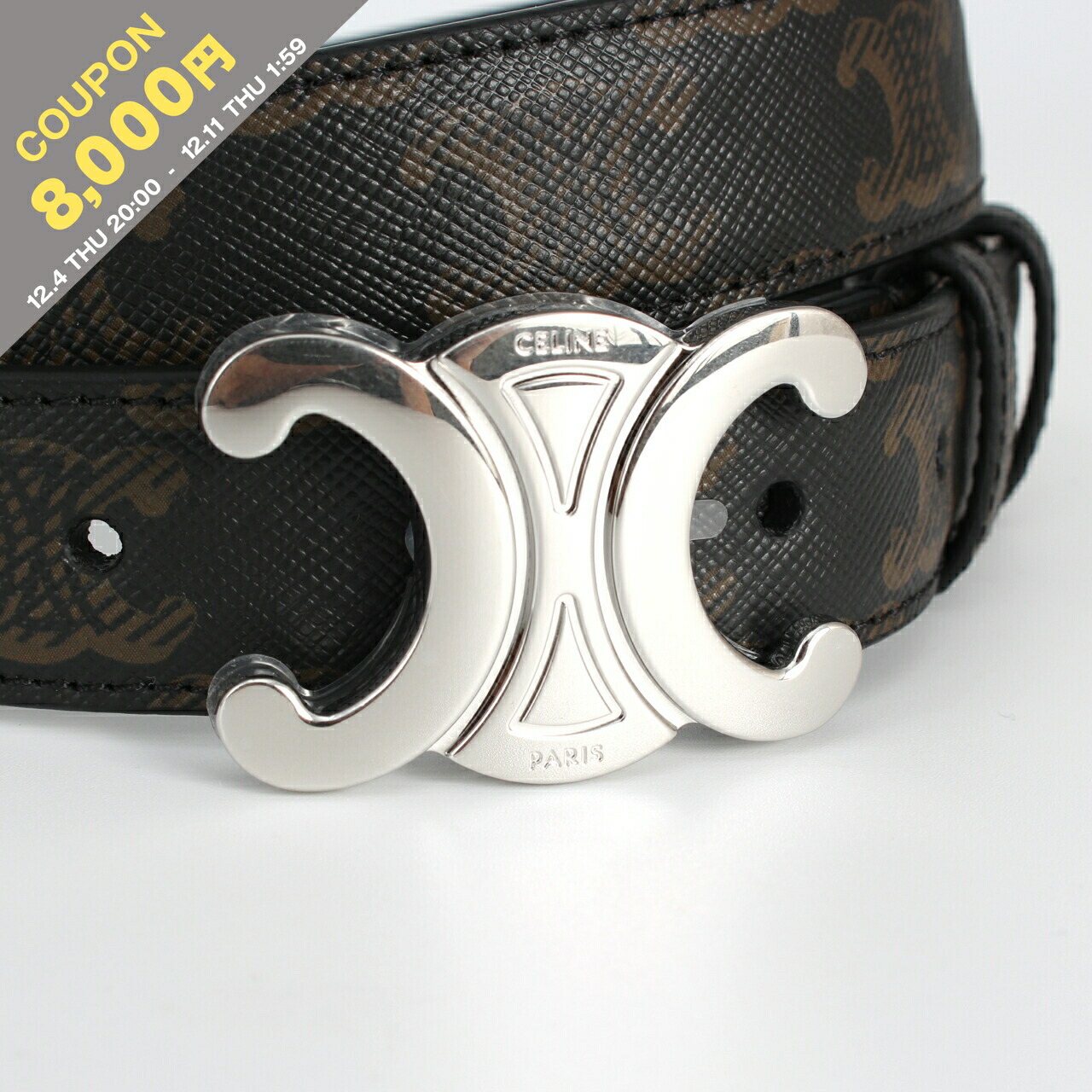 楽天市場】CELINE セリーヌ ベルト Medium 25mm 45BAG3A01.38SI メンズ