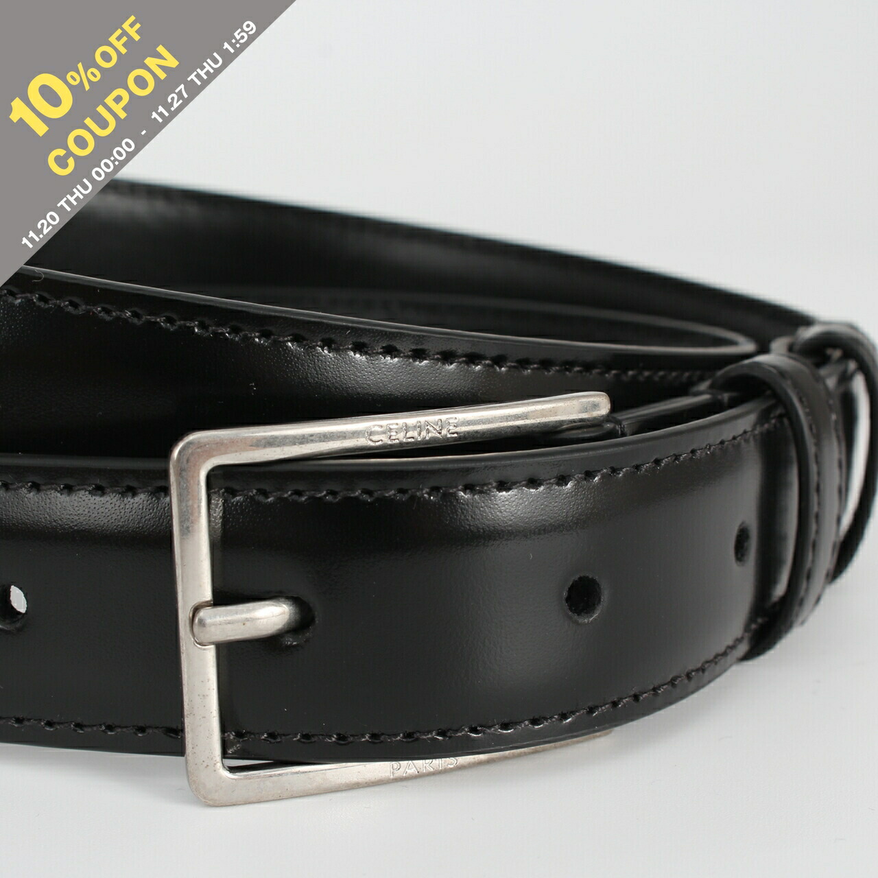 超大人気☆CELINE レザー ベルト 100cm BLACKPINK LISAさん着用【CELINE】スモール ウェスタンベルト (CELINE