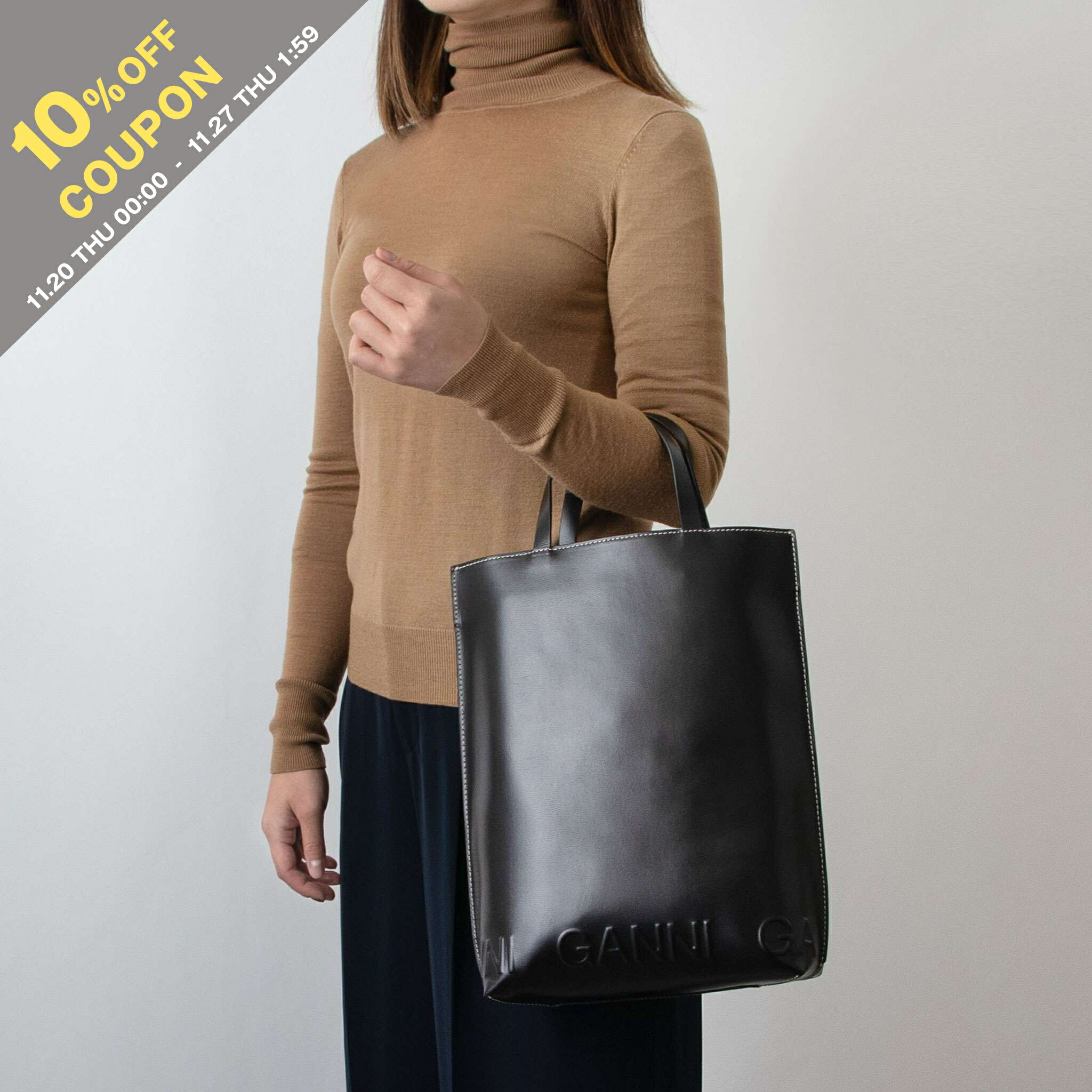 楽天市場】ガニー GANNI ハンドバッグ 2WAY ショルダーバッグ ブラック