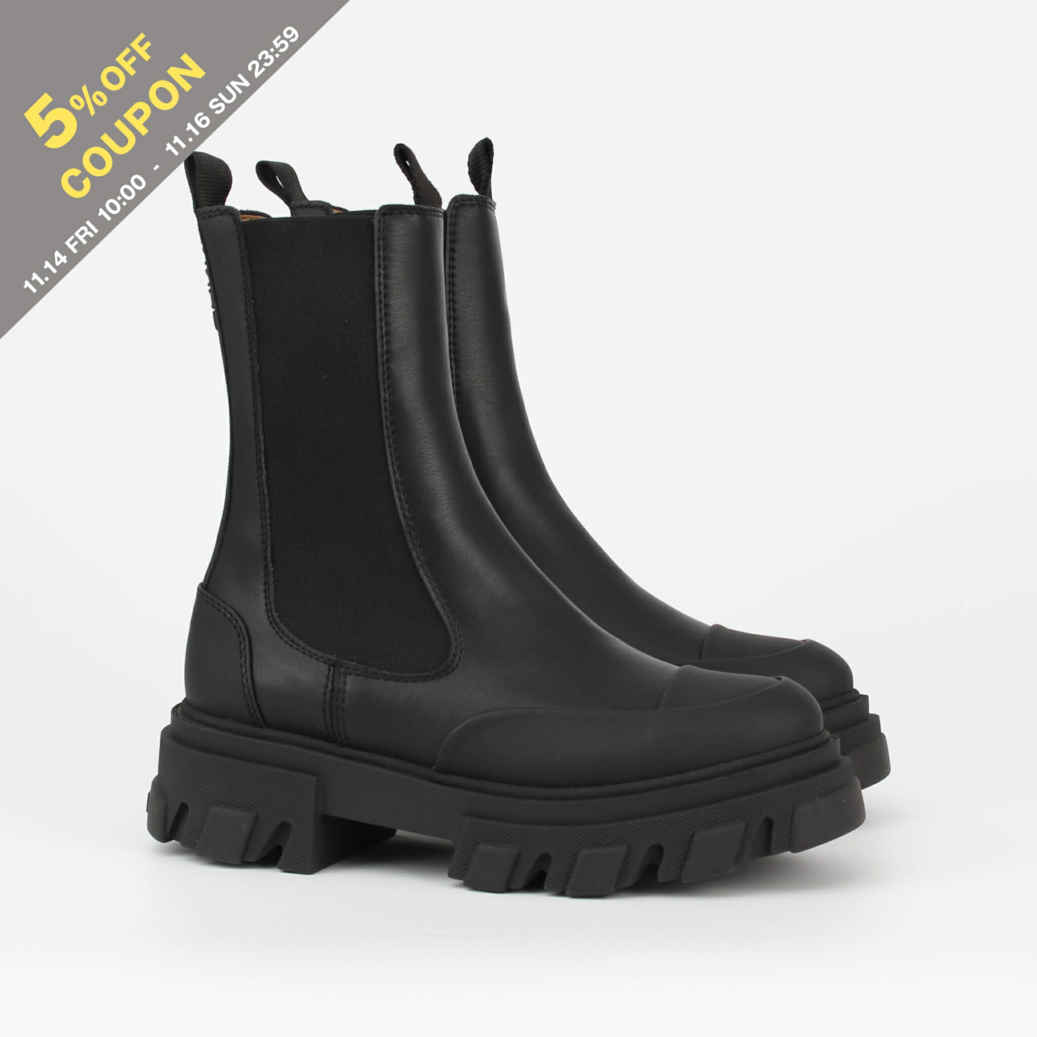 楽天市場】ガニー GANNI チェルシーブーツ ブラック レディース s2226