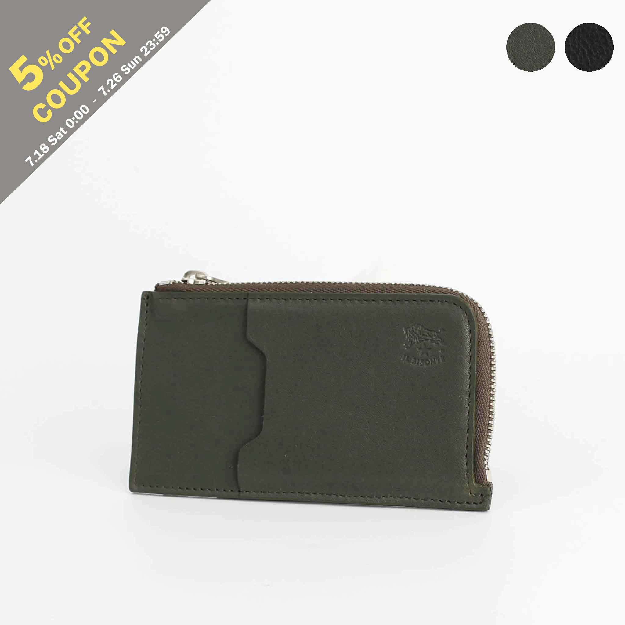 【5%OFFクーポン対象】イルビゾンテ IL BISONTE 財布 カードケース/コインケース（フラグメントケース） DUCCIO CARD CASE レディース メンズ SCC126 PO0001｜on the corner