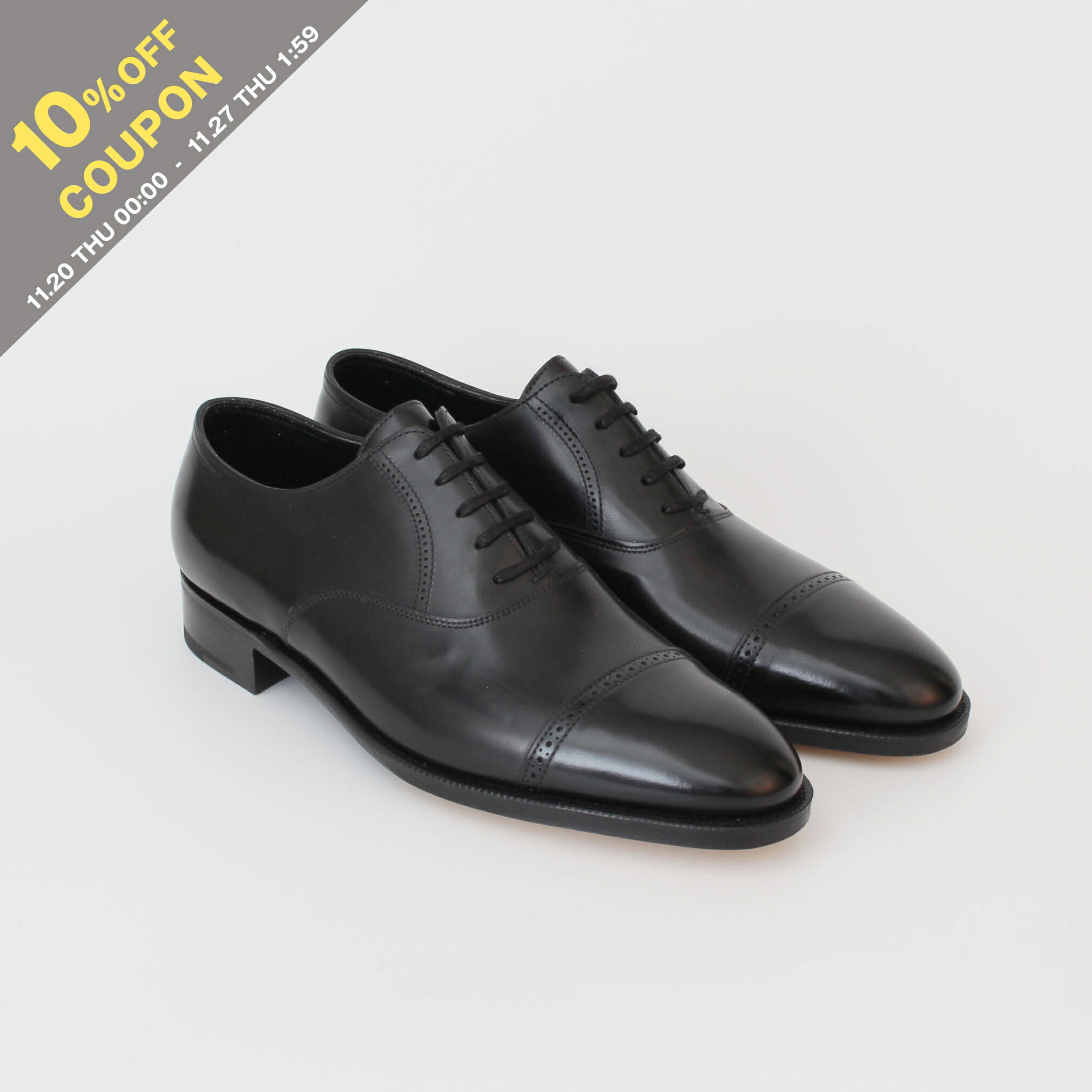 JOHN LOBB ジョンロブ　 黒レザーキャップトゥシューズ JOHN LOBB ジョンロブ 黒レザーキャップトゥシューズ