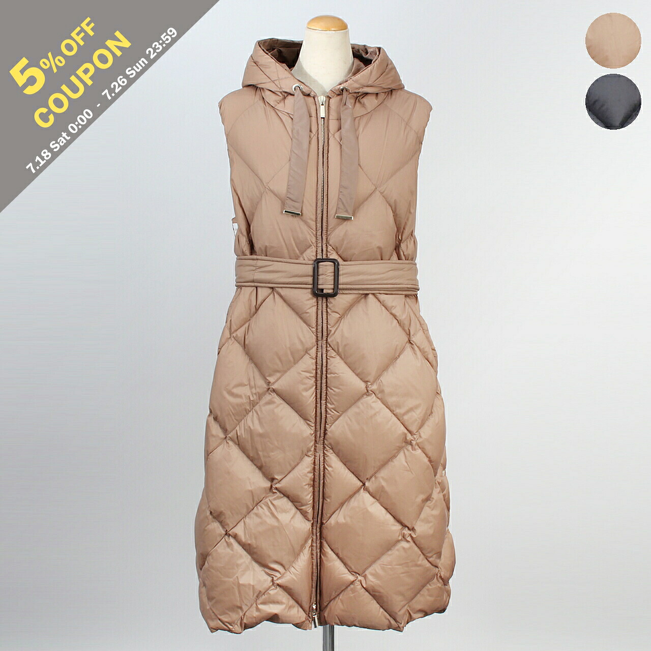 【5%OFFクーポン対象】マックスマーラ MAX MARA THE CUBE ダウンコート TREGIL [トレジル テクニカル ダウン ジレ] レディース 29296075｜on the corner
