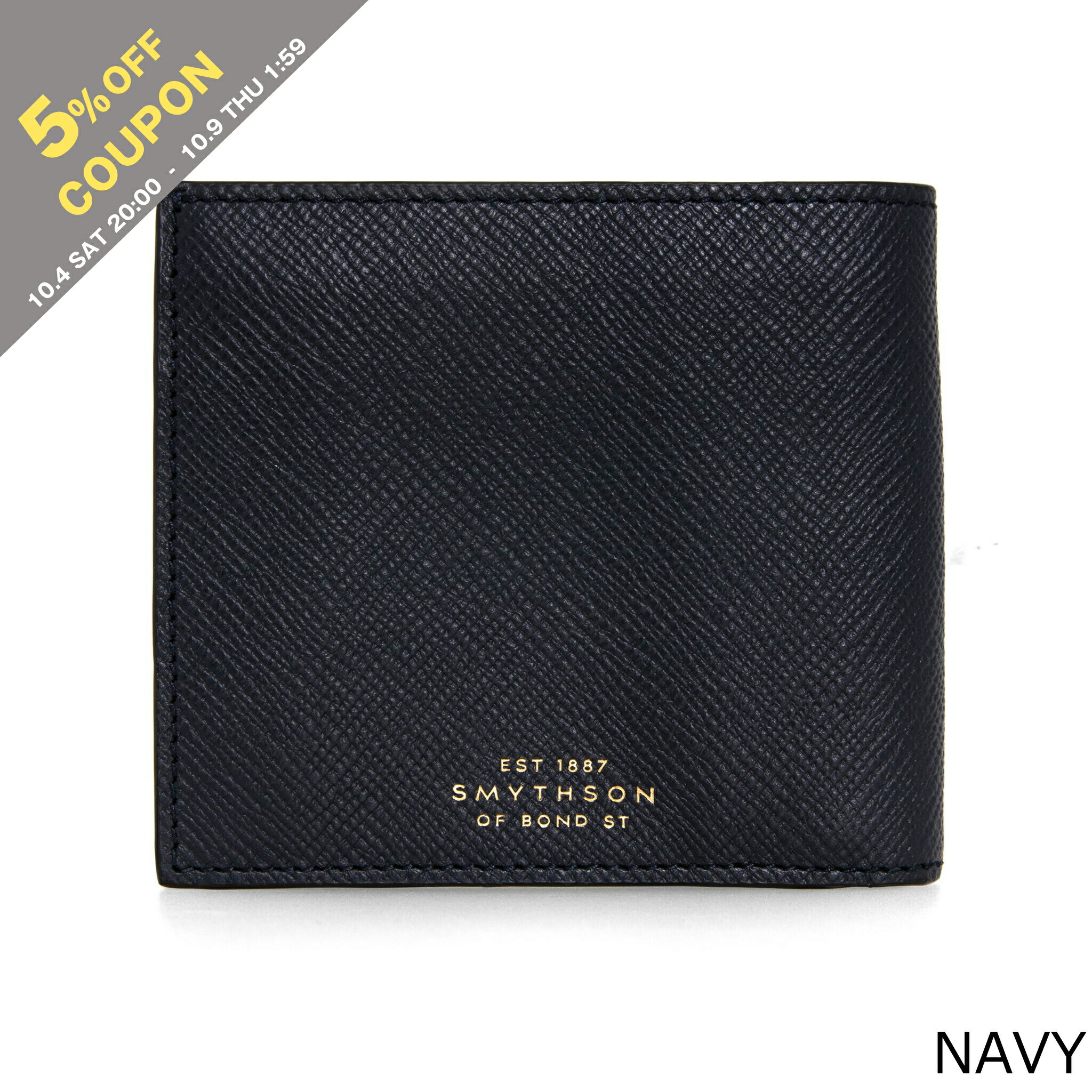 極美品✨SMYTHON スマイソン　長財布　mara マラ　レザー ネイビー Smythson SMYTHSON スマイソン 二つ折り長財布 MARA SLIM COAT