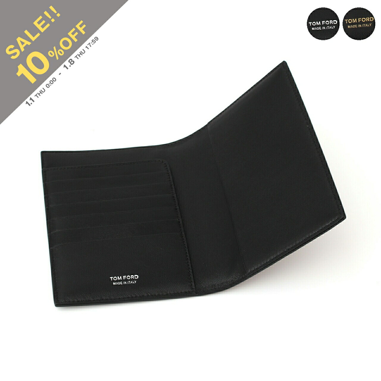 美品　TOM FORD キーリング付き　カードケース　ケース　レザー トムフォード TOM FORD コインケース コインケース キーリング付カード