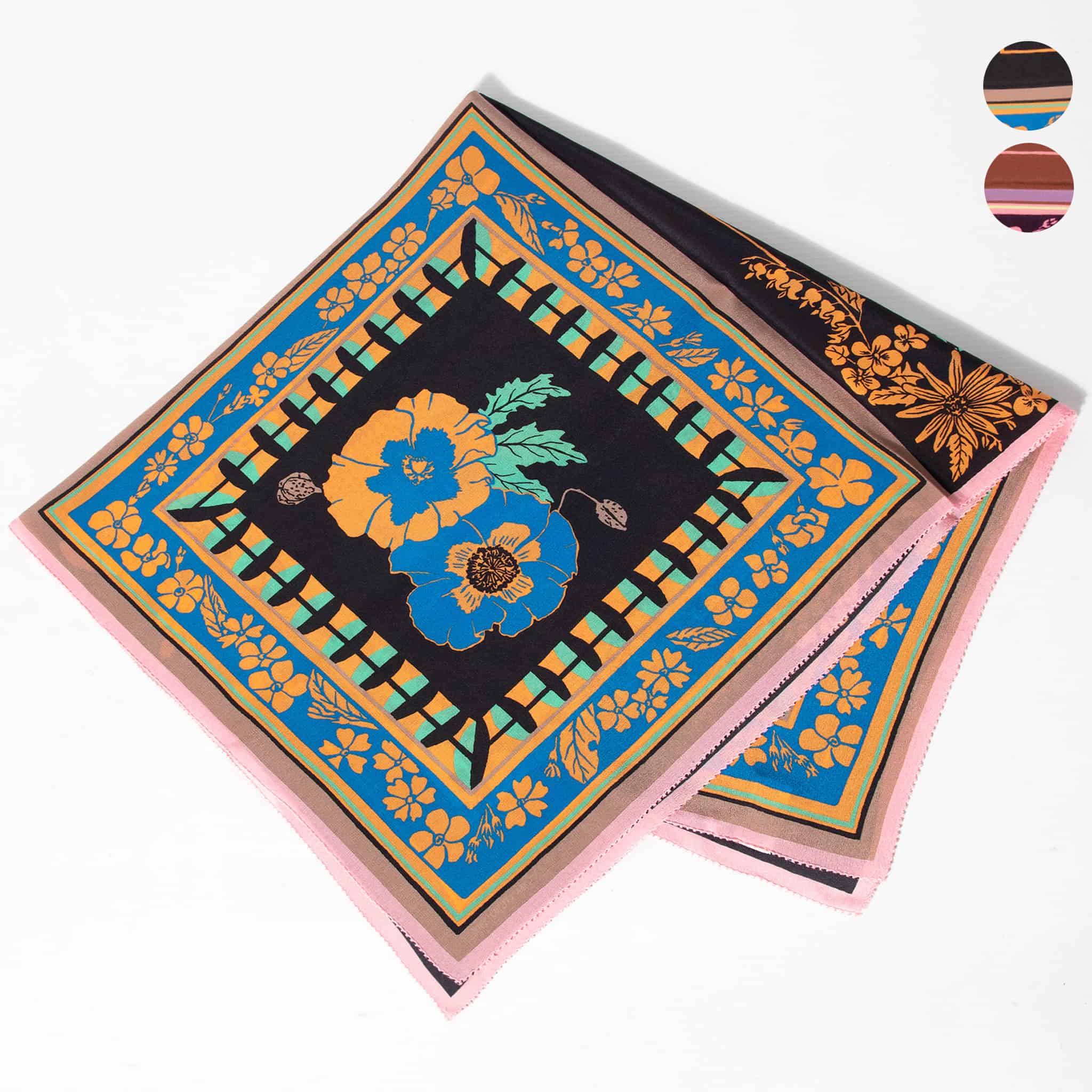 楽天市場】マンテロ MANTERO シルクスカーフ RIVER 0484F 07425