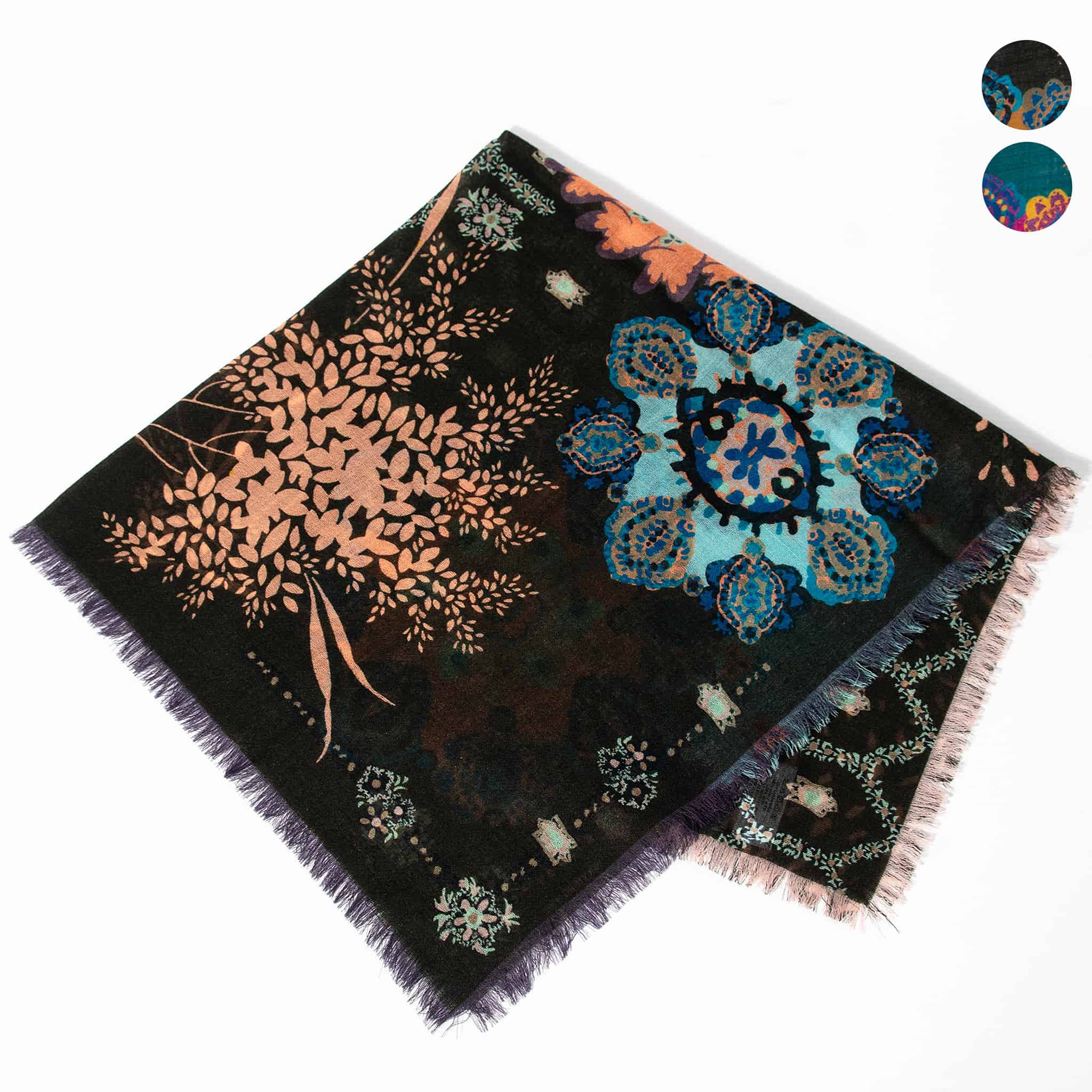 楽天市場】マンテロ MANTERO シルクスカーフ RIVER 0484F 07425