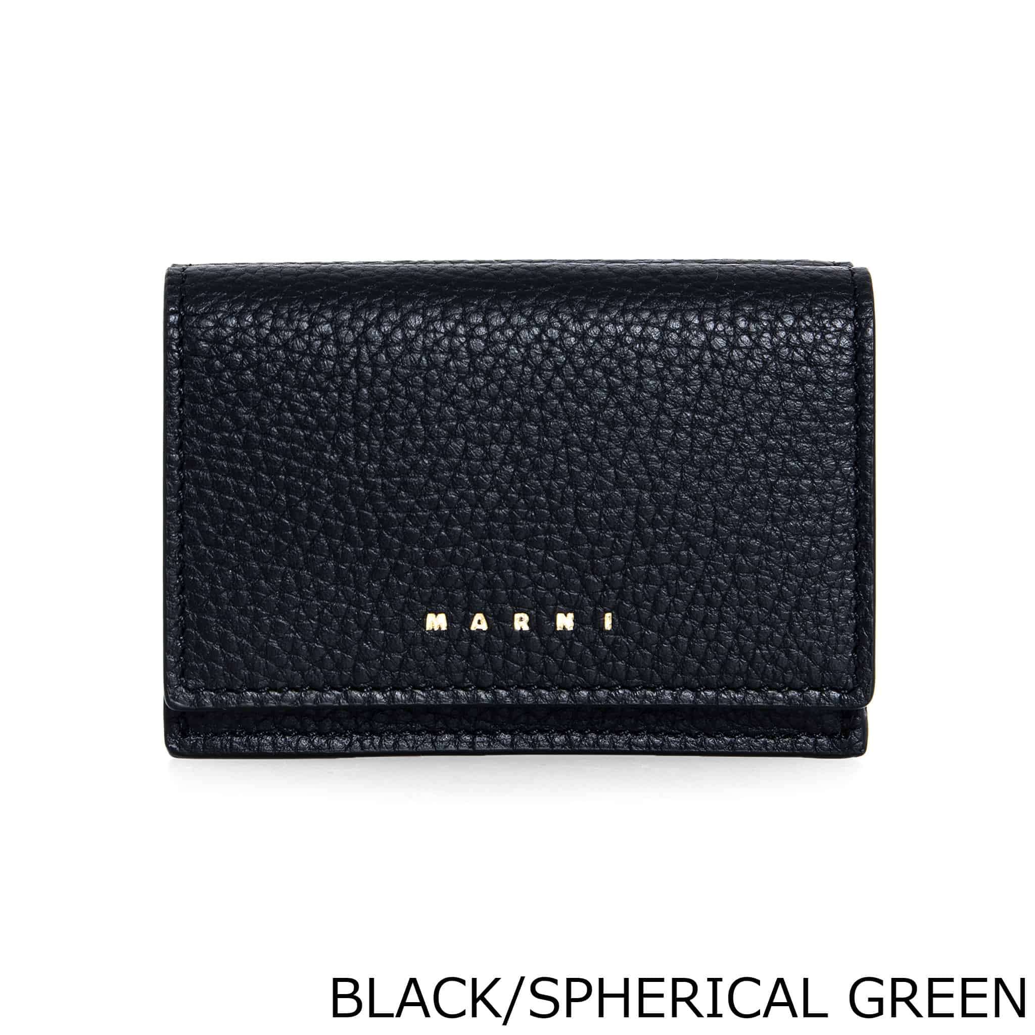 楽天市場】マルニ MARNI 財布 メンズ 二つ折り財布 ブラック BIFOLD 