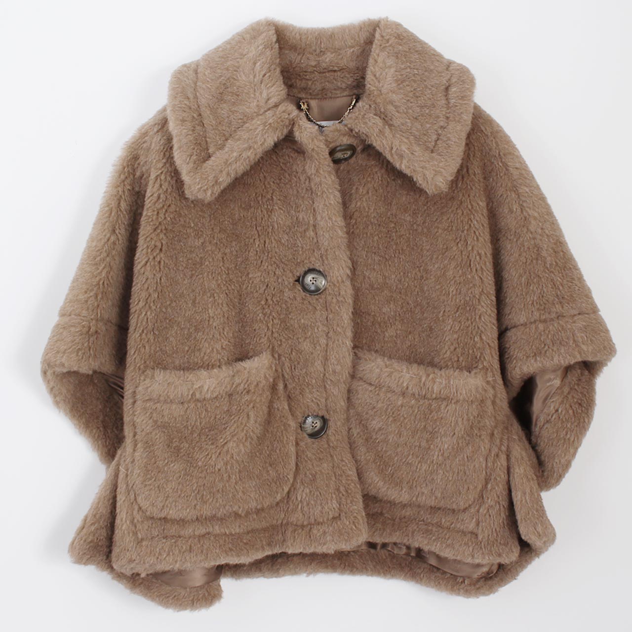 Max Mara juglasテディベアケープ　新品　Mサイズ 楽天市場】マックスマーラ Max Mara ケープ ブラウン レディース