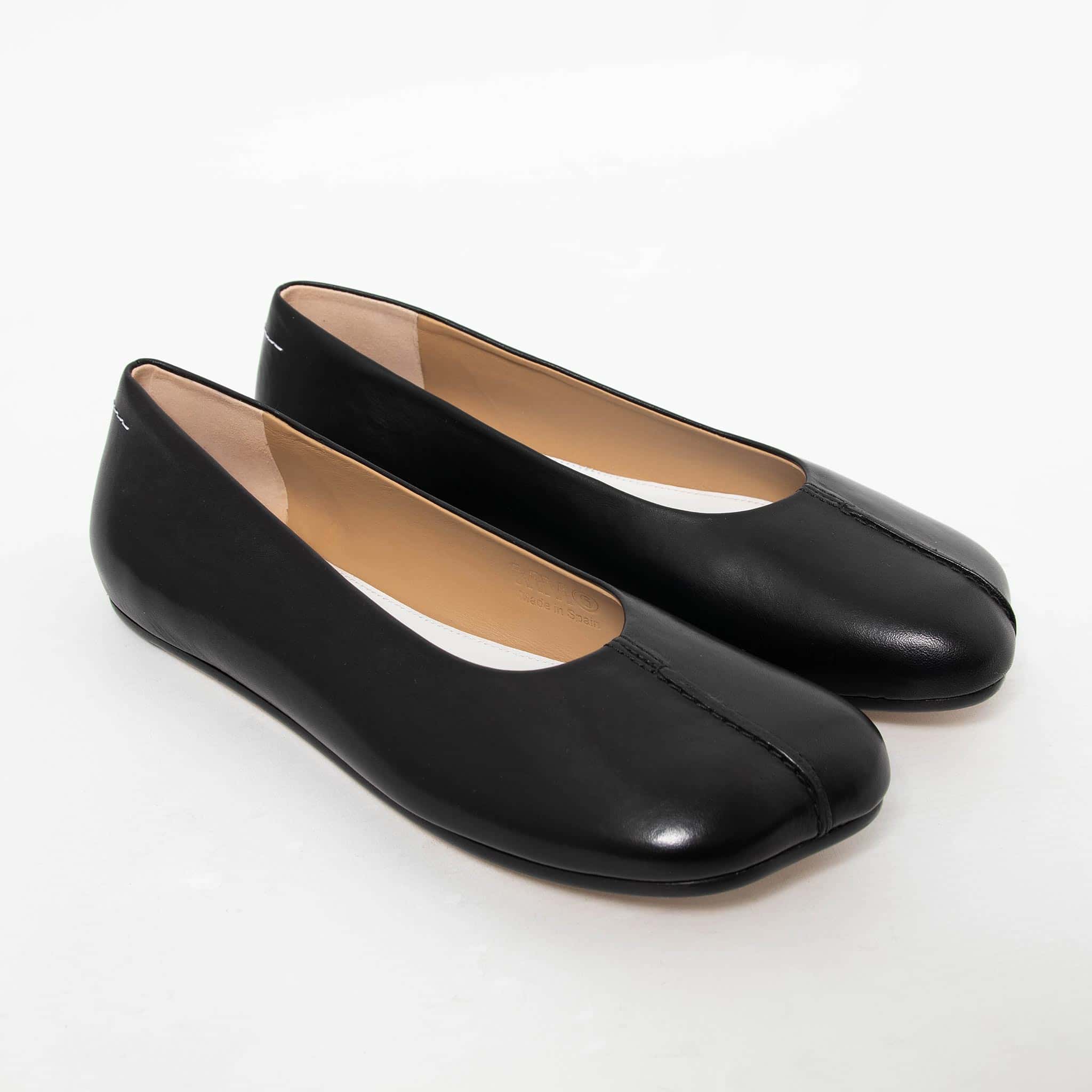 試着のみ♪Maison Margiela 　フラットシューズ　黒　38 maison margiela フラットシューズ - メルカリ