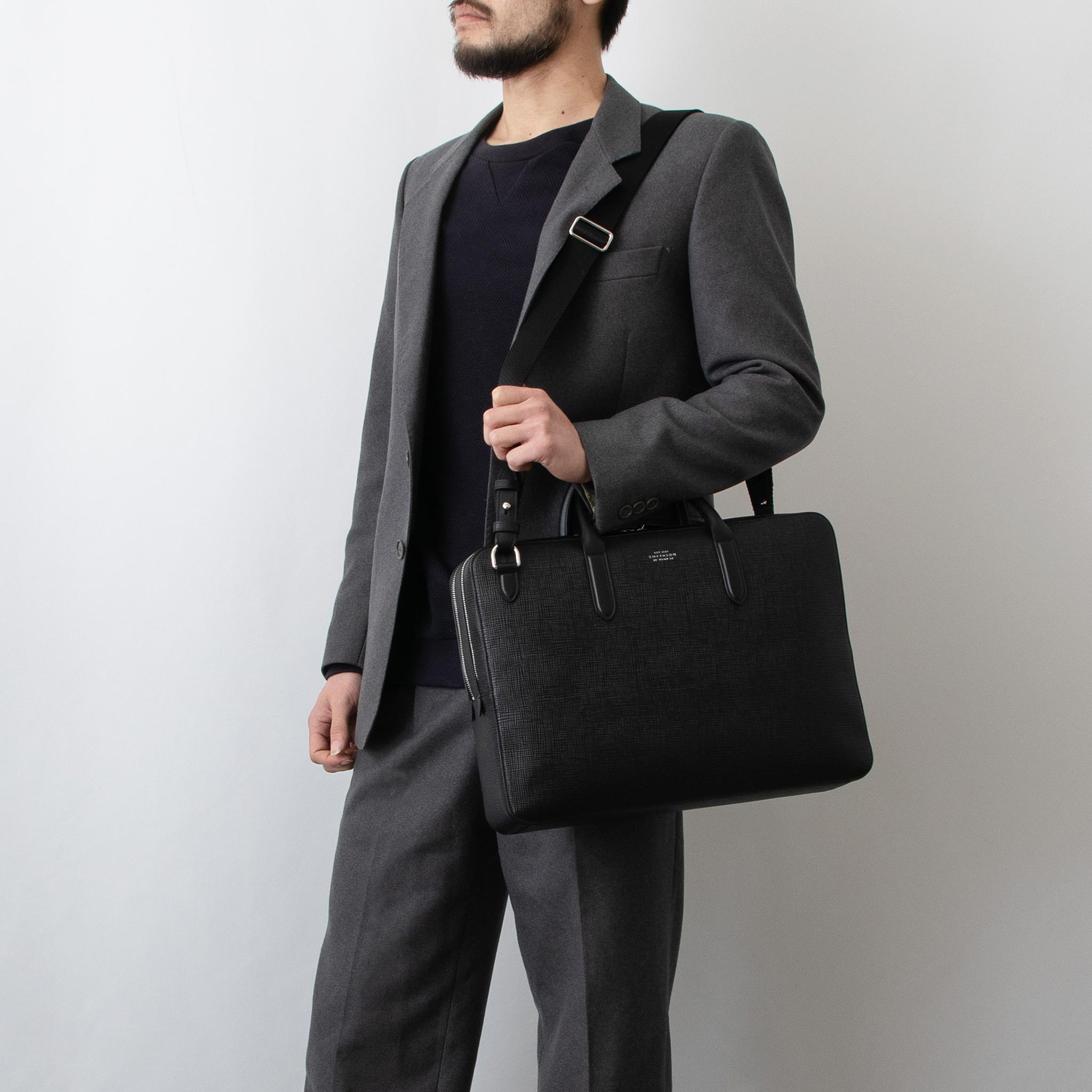 スマイソン SMYTHSON バッグ 2WAYブリーフケース/ショルダーバッグ PANAMA CLASSIC LARGE LIGHTWEIGHT BRIEFCASE [パナマ ブリーフケース Lサイズ] メンズ【A4】【英国ブランド】