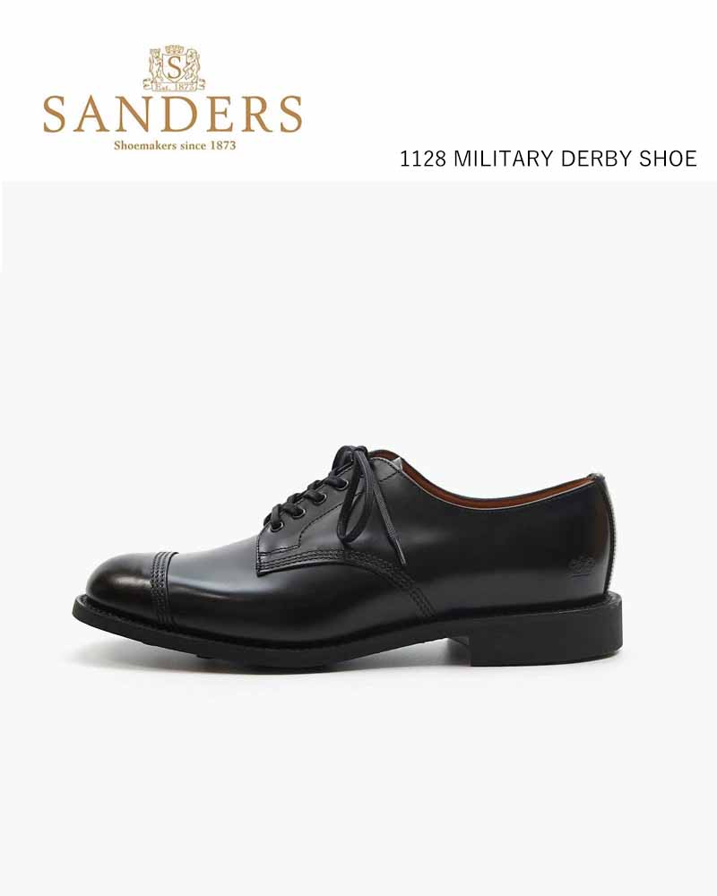サンダース SANDERS 1128 MILITARY DERBY SHOE Black ミリタリーダービーシュー ブラック｜O.T.E STORE