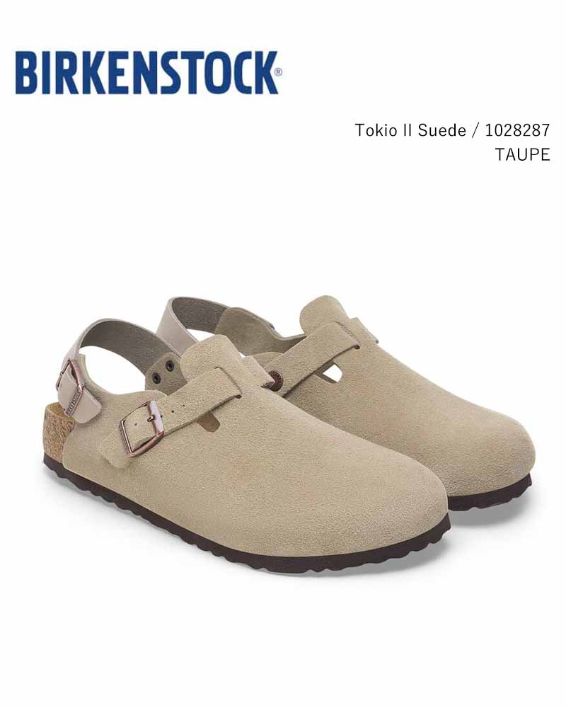 【10%offクーポン配布中!!!】ビルケンシュトック トキオ スエード レギュラー ドイツ製 クロッグサンダル BIRKENSTOCK Tokio LEVE Taupe regular 1028287 正規取扱店　サボ　サンダル