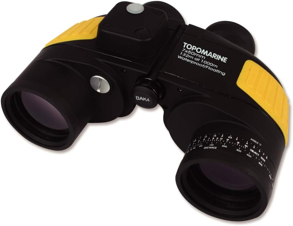 PLASTIMO (プラスチモ) TOPOMARINE コンパス付き 防水 フォーカスフリー 双眼鏡 7倍 ×φ50mm フローティング Q3R-KAZ-017-001 1045038C マリン 船舶用 ボート ヨット 防水 航海|オンズマリネット店