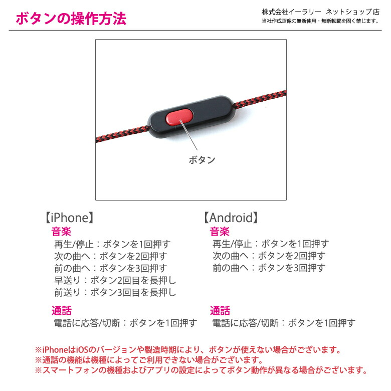 楽天市場 カナル型イヤホン 約1 1m 断線しにくい イヤホン カナルイヤホン Iphone スマホ カナル リモコン ハンズフリー かわいい カナル型 イヤフォン Er ep 送料無料 Mitas