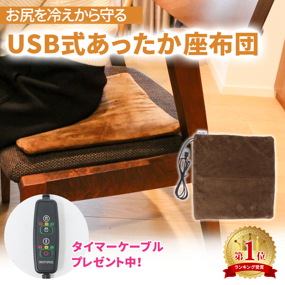 楽天市場】【mitas公式 プレゼント付き】あったか 電気 座布団 USB