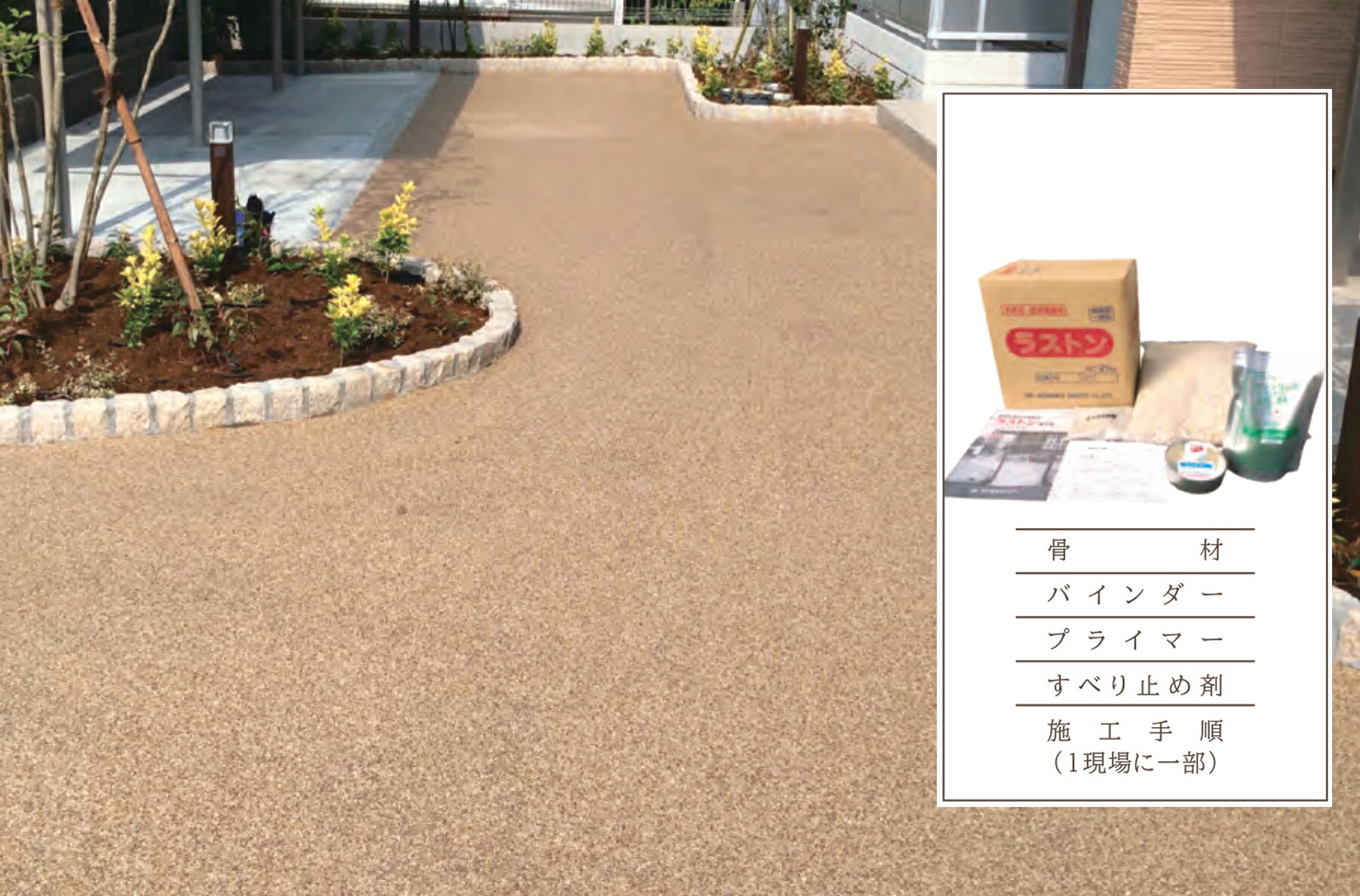 天然石透水性舗装材 ラストンII バリューカラー 土間用 20kg 畑中産業 天然石 舗装材 8,855円