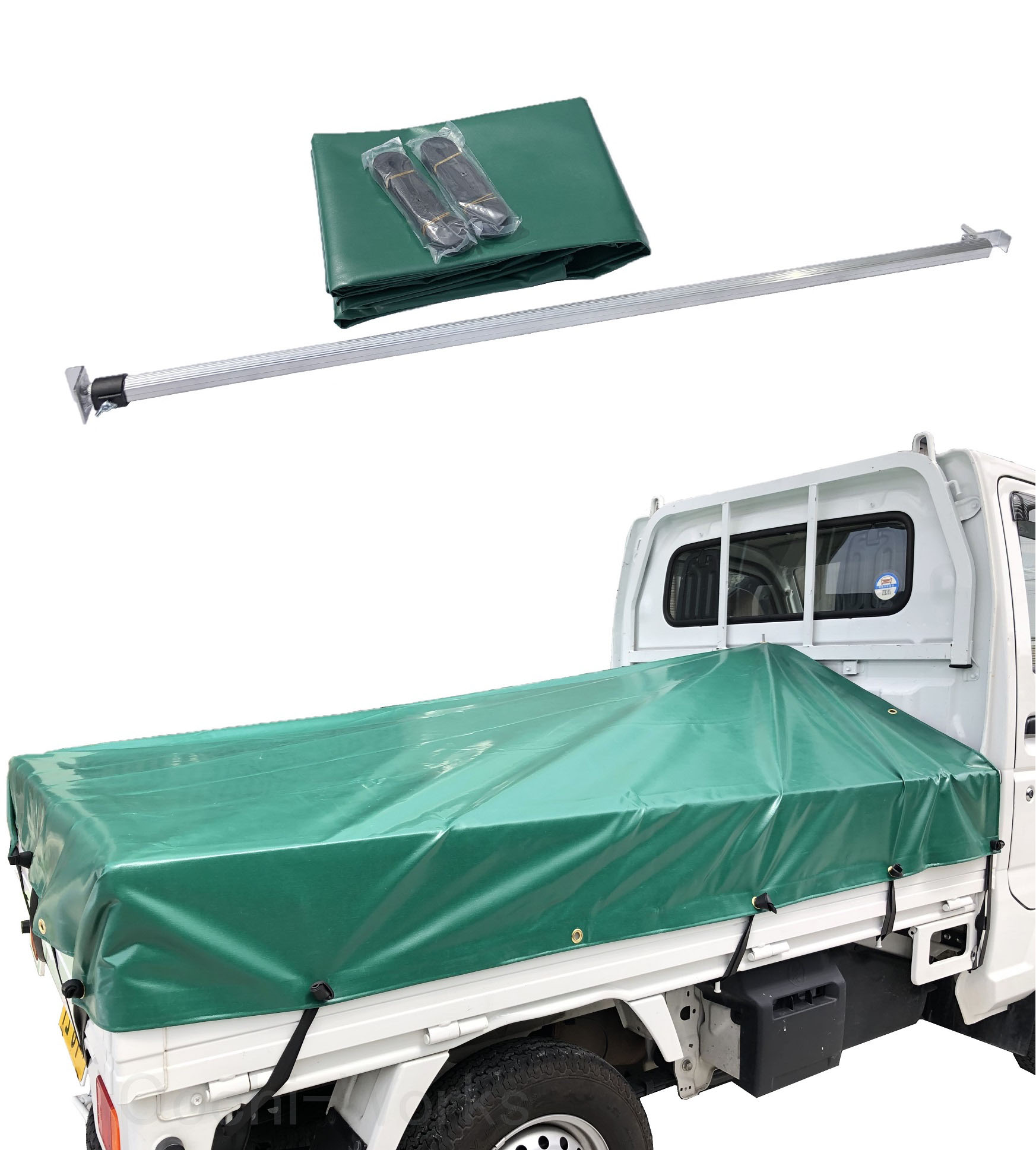 トラックシート 伸縮式荷台ポールセット スロープ型 グリーン 軽トラ用 標準荷台軽トラック用 エステル帆布 荷台シート 【12月スーパーSALE トラックシート 伸縮式荷台ポールセット スロープ型 グリーン 軽トラ用 標準荷台軽トラック用 エステル帆布 荷台シート 【12月スーパーSALE