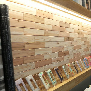 楽天市場 ウッドタイル 天然木 Diy 室内壁材 ウッドパネル レンガ調 フラットデザイン 1平米 126枚入 セット 国産杉使用 内装材大問屋 楽天市場店