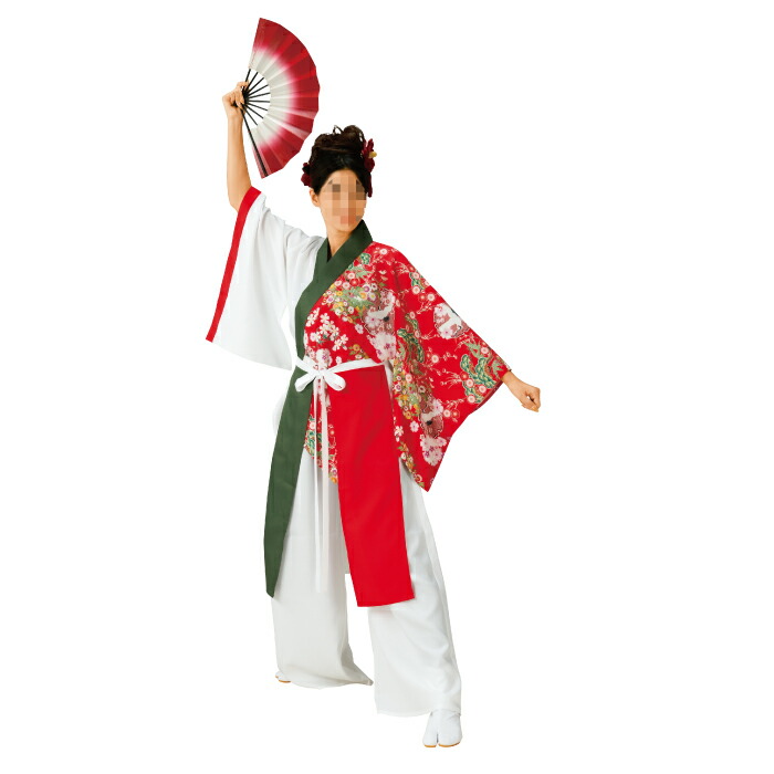 よさこい衣装 よさこいコスチューム ソーラン節 祭り衣装 舞台衣裳 ダンス衣装 和柄（レディース） | お祭天国 きぬずれ踊衣裳