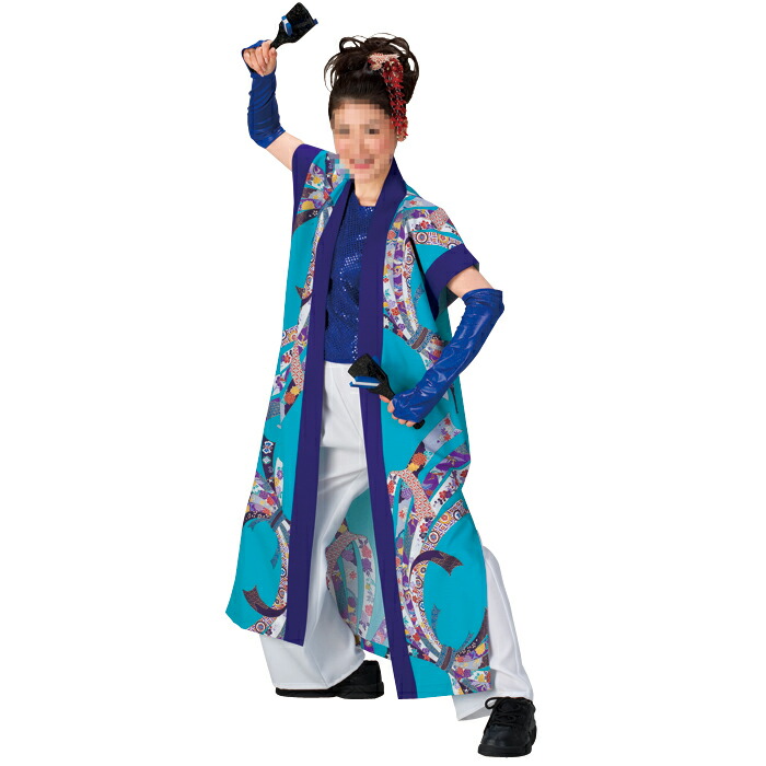 よさこい衣装 よさこいコスチューム ソーラン節 祭り衣装 舞台衣裳 ダンス衣装 和柄（メンズ レディース兼用） | お祭天国 きぬずれ踊衣裳