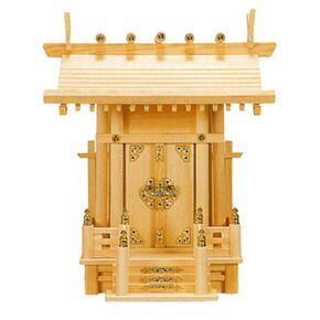 一社神棚 天道様明丸柱付（ひのき）