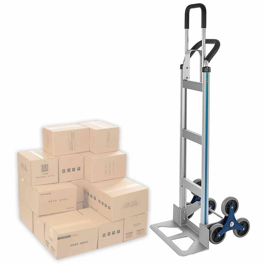キャリーカート ハンドトラック 階段 なアルミニウム製 キャリアカート 荷物カート 耐荷重250kg 2-in-1 階段クライマーカート 6 ゴムホ|大板店
