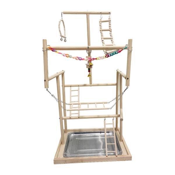 オウムの鳥の遊び場 オウムのプレイスタンド 小型インコ用 オウムのプレイスタンド コヌアラブバード 18.9x13.19x37.2インチ|大板店