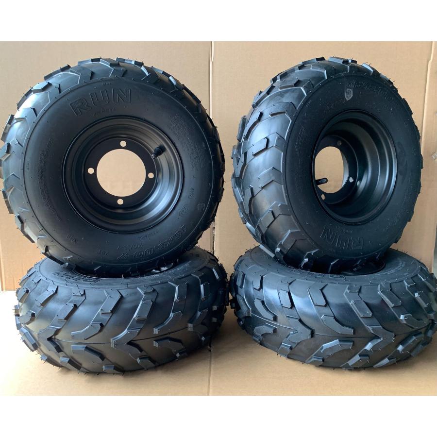 （合計2個）ATV 四輪バギー用ＰＣＤ110 16&times;8&minus;7 7インチホイール レスタイヤ 左右2本セット｜大板店