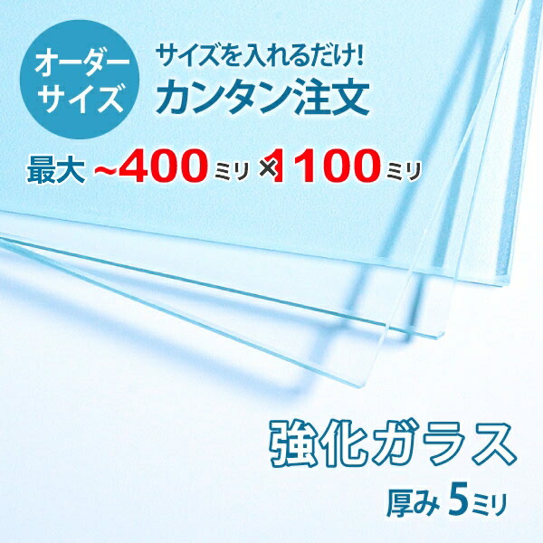 【購入注文大きさ】澄み切った強化因子硝子厚さ5粍：400粍×1100粍以内の硝子の大きさ購入注文仕立て上げる：全周ミガキ産業済み【楽になること引き受ける付き添い人】／DIY・棚板・一覧表いの一番・中仕切り・安全性のある硝子