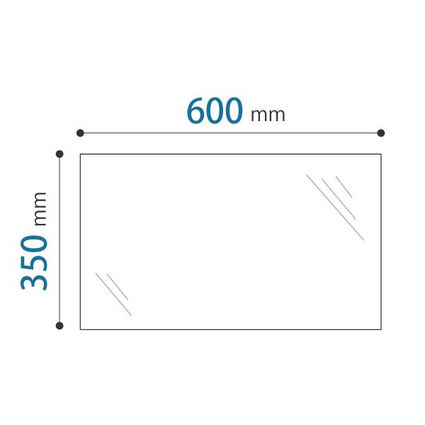 ガラス棚板用 透明強化ガラス W600×H350×T5mm カット 硝子 建材 国内