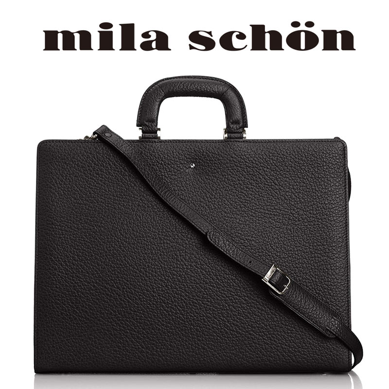 【閉店セール】ミラショーン mila schon 2WAY ビジネスバッグ B4対応 B4対応 3方開き2層 Nero ネロ 197518/月間優良ショップ/返品交換不可|おおかわカバン店